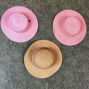 Vintage 1986 Furskins Accessories 3 Plastic Hats Strings are Broken